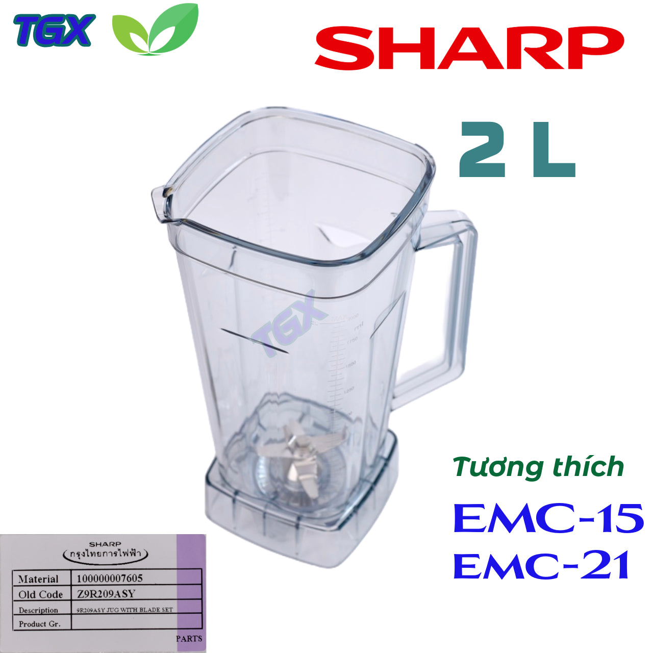 Linh kiện - Cối xay máy xay sinh tố SHARP EMC-15/ EMC-21