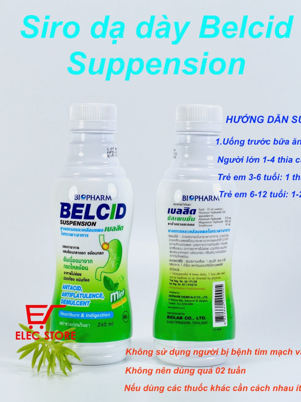 Siro Dạ Dày Bao Tử BELCID SUSPENSION 240ml Thái Lan