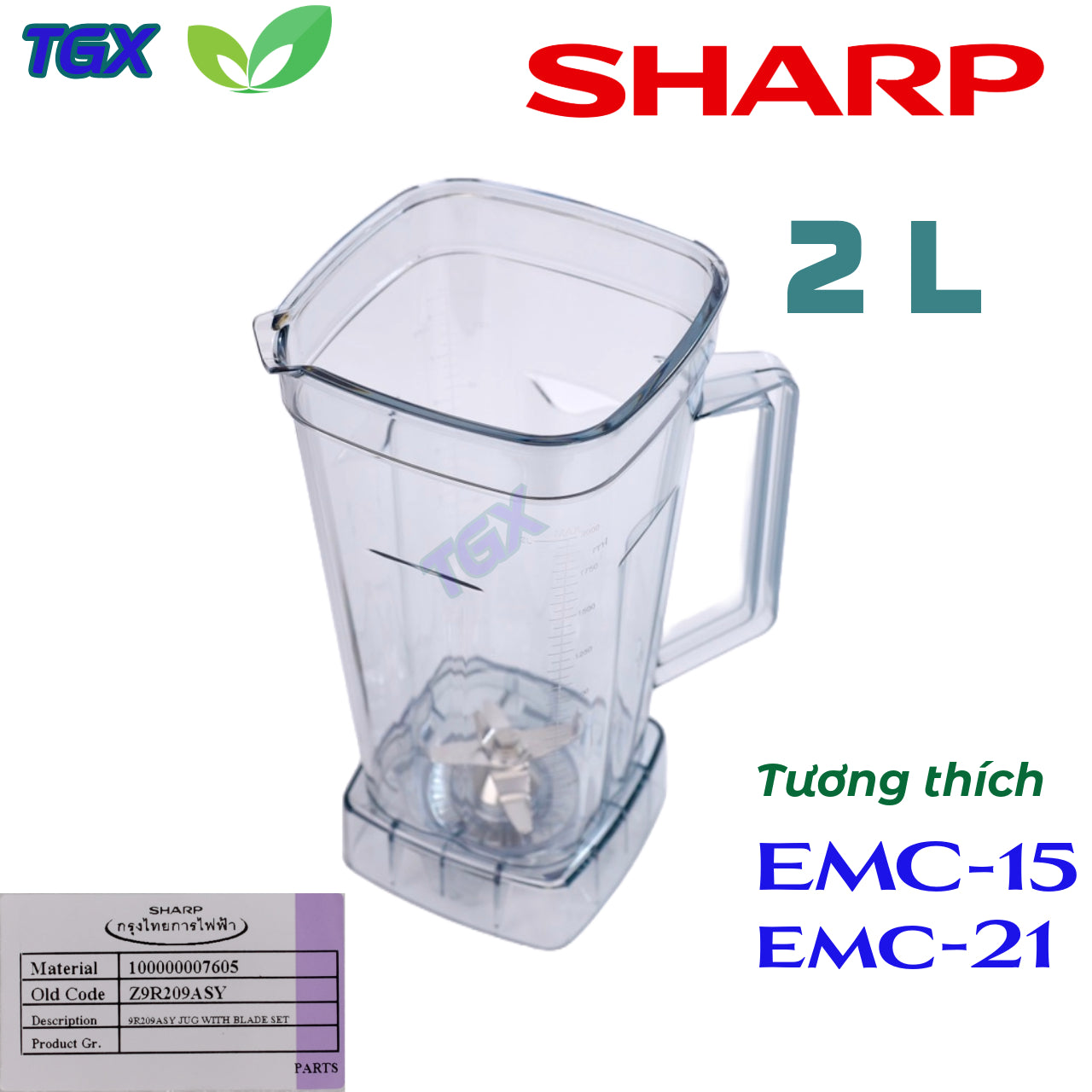 Linh kiện - Cối xay máy xay sinh tố SHARP EMC-15/ EMC-21