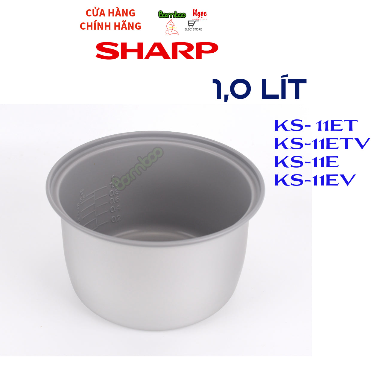 Lòng Nồi Cơm Điện SHARP Chính Hãng 1.0 Lít – Dành Cho KS-11ET / KS-11ETV / KS-R11ST