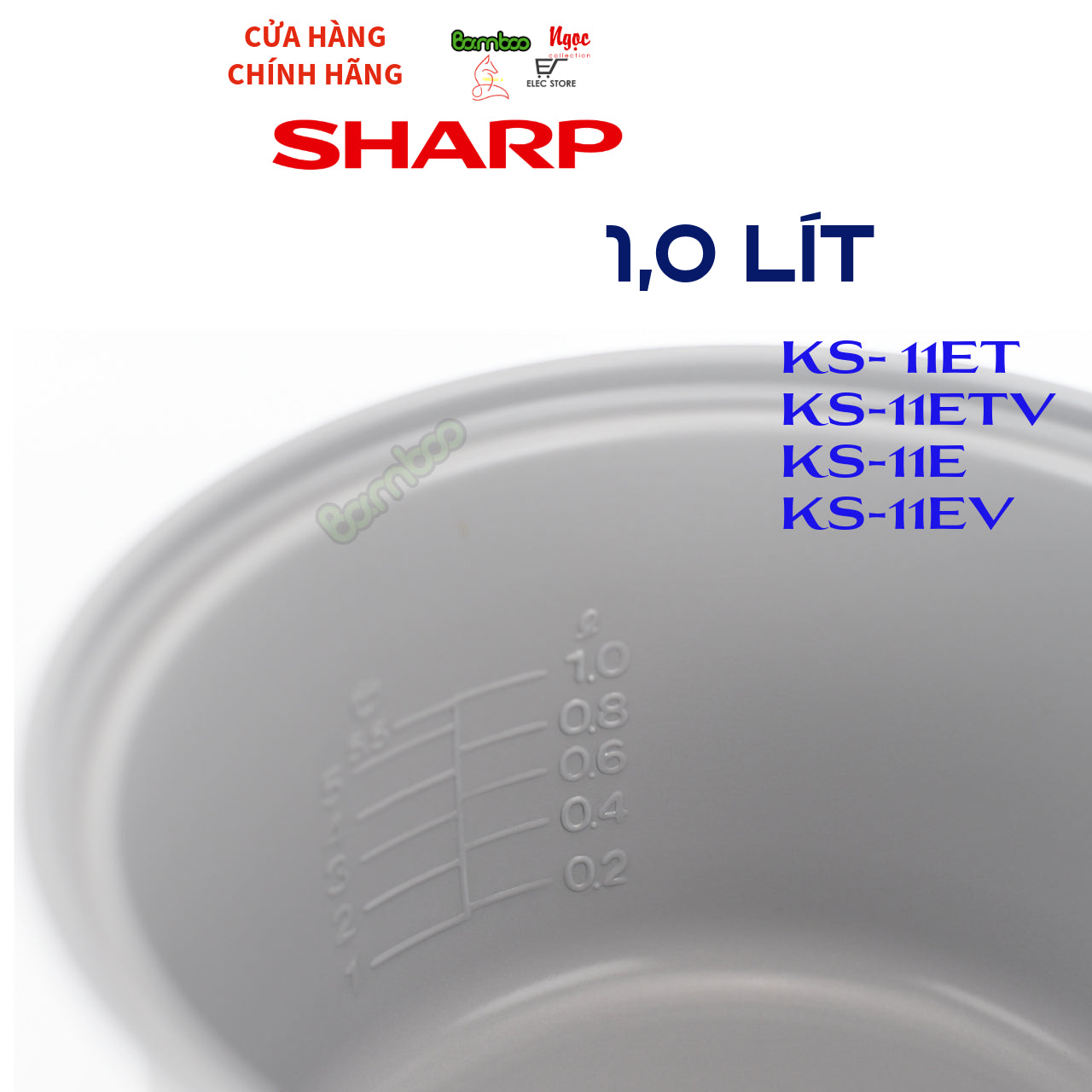 Lòng Nồi Cơm Điện SHARP Chính Hãng 1.0 Lít – Dành Cho KS-11ET / KS-11ETV / KS-R11ST
