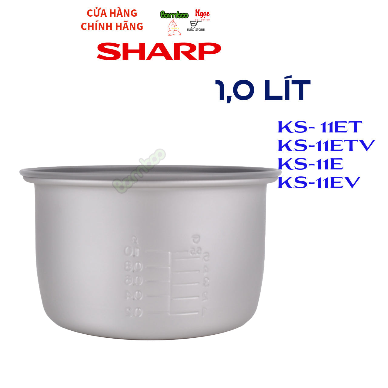 Lòng Nồi Cơm Điện SHARP Chính Hãng 1.0 Lít – Dành Cho KS-11ET / KS-11ETV / KS-R11ST