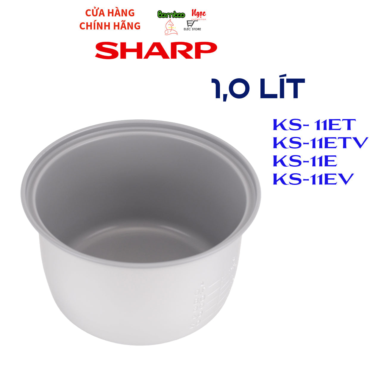 Lòng Nồi Cơm Điện SHARP Chính Hãng 1.0 Lít – Dành Cho KS-11ET / KS-11ETV / KS-R11ST