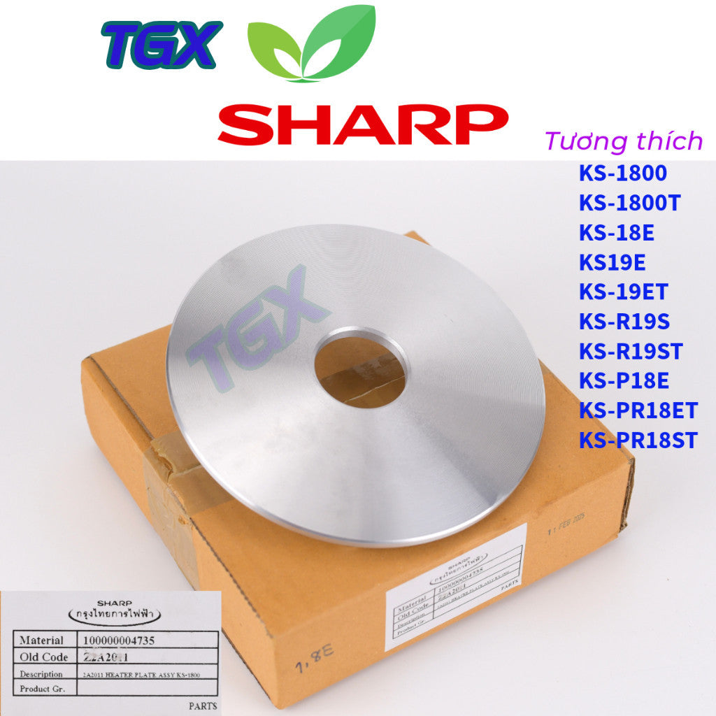 Mâm lữa - Mâm nhiệt nồi cơm điện SHARP  KS-1800/KS1800T/R19S/R19ST...Chính hãng