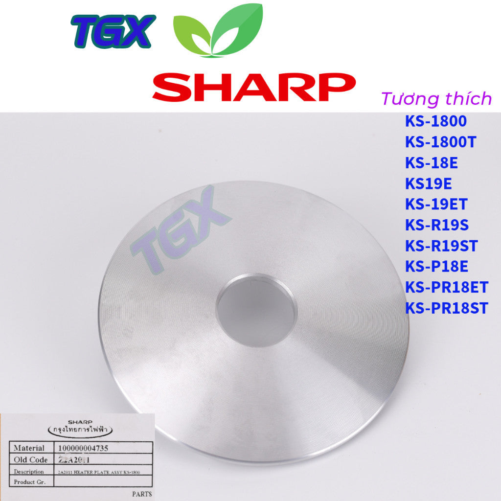 Mâm lữa - Mâm nhiệt nồi cơm điện SHARP  KS-1800/KS1800T/R19S/R19ST...Chính hãng