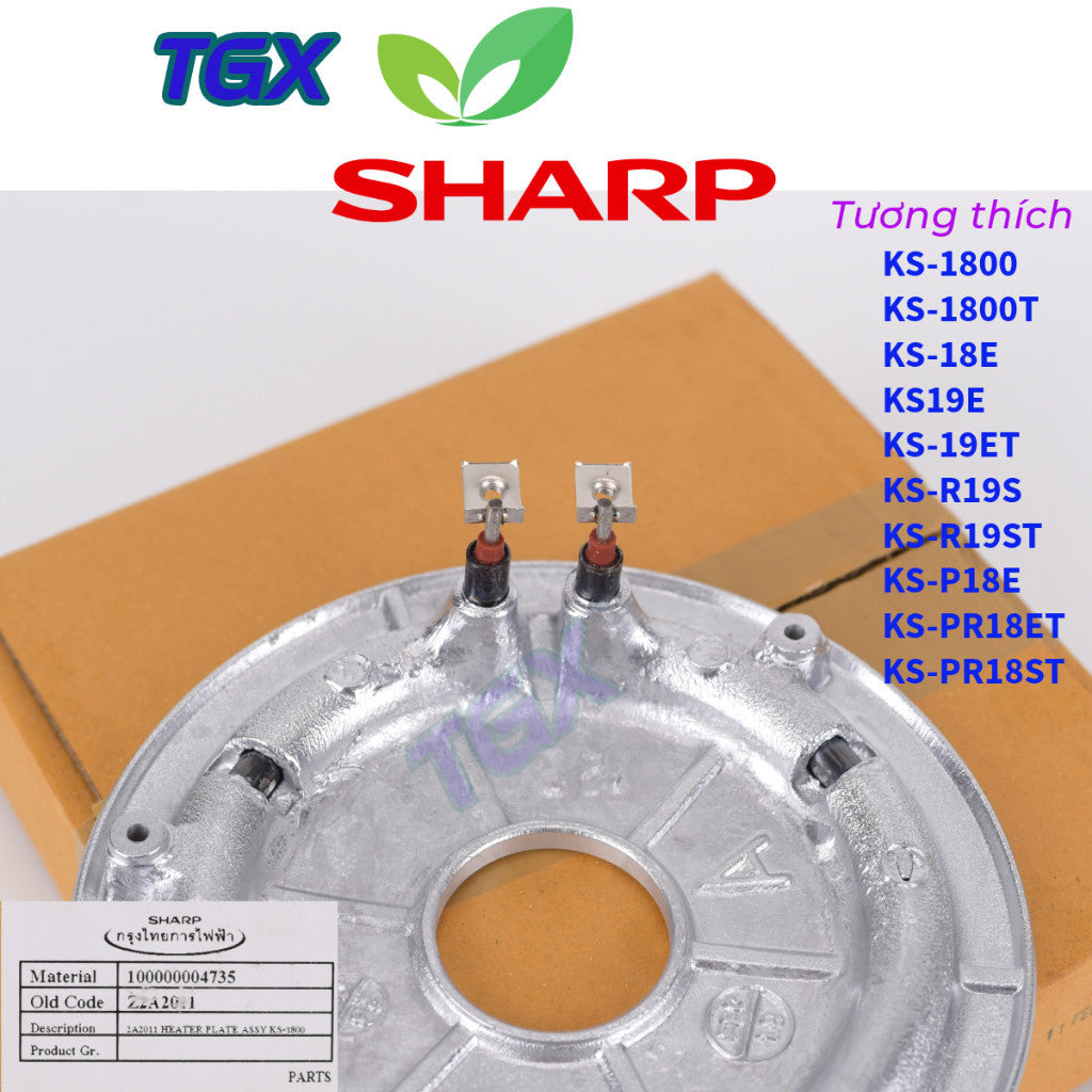 Mâm lữa - Mâm nhiệt nồi cơm điện SHARP  KS-1800/KS1800T/R19S/R19ST...Chính hãng