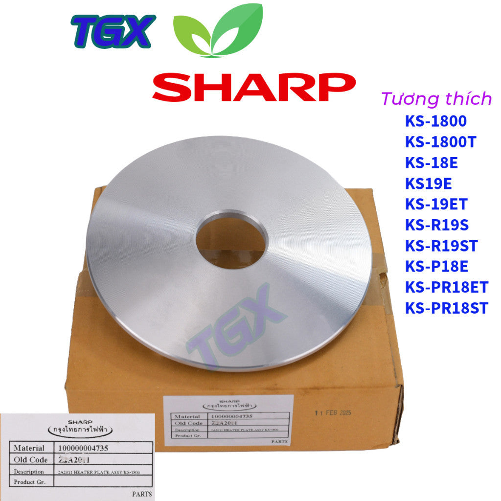 Mâm lữa - Mâm nhiệt nồi cơm điện SHARP  KS-1800/KS1800T/R19S/R19ST...Chính hãng