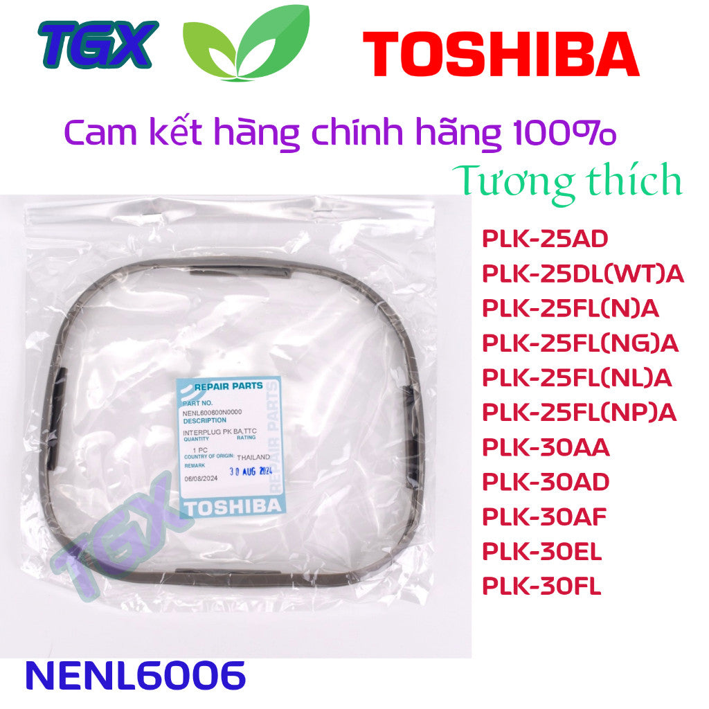 Ron cao su bình thuỷ TOSHIBA nắp vuông - Hàng chính hãng