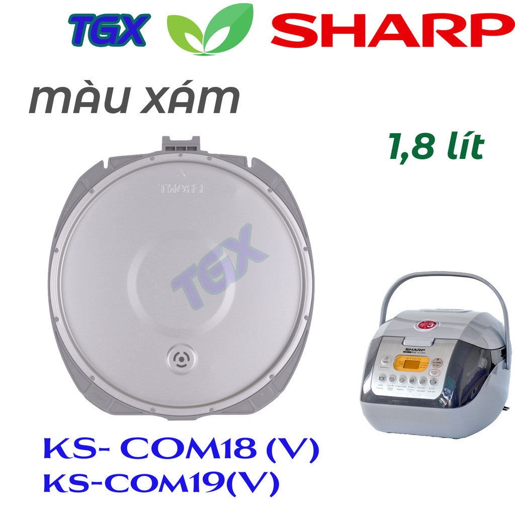 NẮP TRONG NỒI CƠM ĐIỆN SHARP CHÍNH HÃNG – PHỤ KIỆN THAY THẾ CHUẨN XÁC CHO MODEL KS-COM18 (1.8 LÍT)