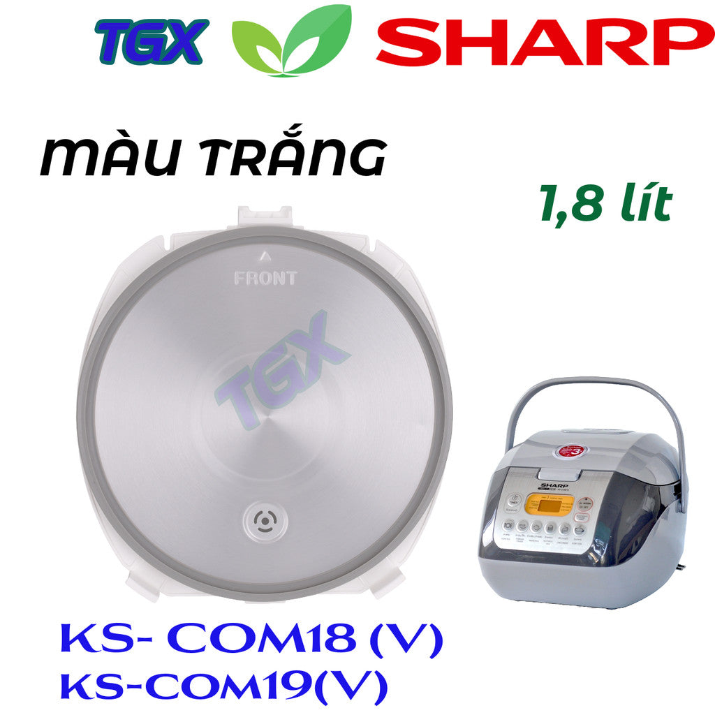 NẮP TRONG NỒI CƠM ĐIỆN SHARP CHÍNH HÃNG – PHỤ KIỆN THAY THẾ CHUẨN XÁC CHO MODEL KS-COM18 (1.8 LÍT)