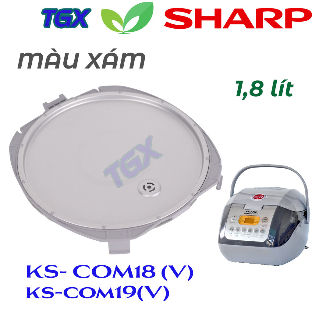 NẮP TRONG NỒI CƠM ĐIỆN SHARP CHÍNH HÃNG – PHỤ KIỆN THAY THẾ CHUẨN XÁC CHO MODEL KS-COM18 (1.8 LÍT)