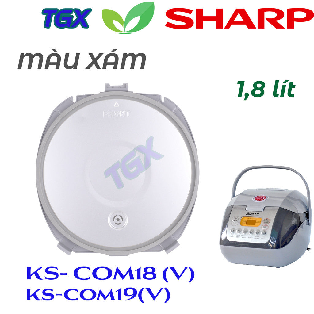 NẮP TRONG NỒI CƠM ĐIỆN SHARP CHÍNH HÃNG – PHỤ KIỆN THAY THẾ CHUẨN XÁC CHO MODEL KS-COM18 (1.8 LÍT)