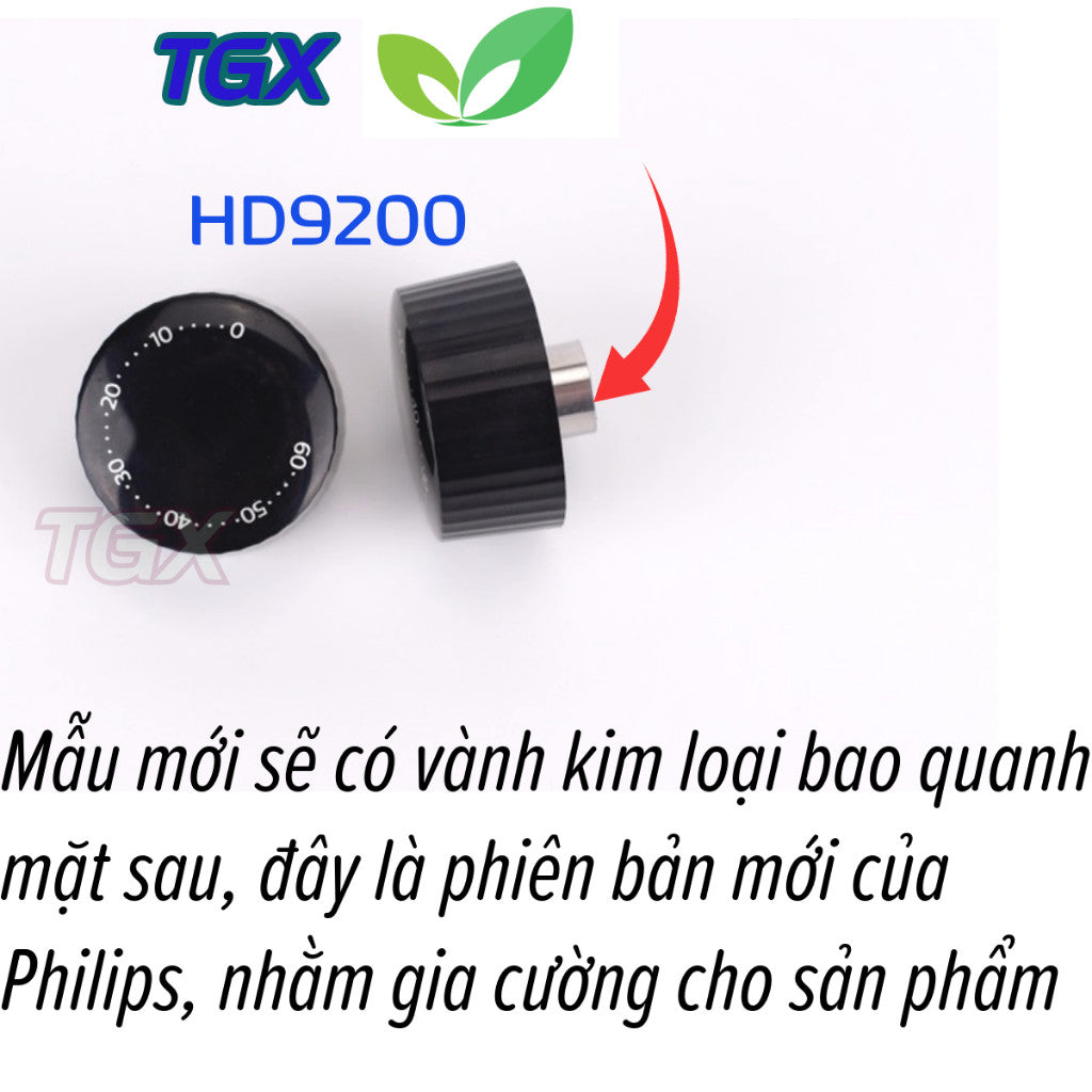 NÚM VẶN NỒI CHIÊN KHÔNG DẦU PHILIPS HD9200 9252 9255