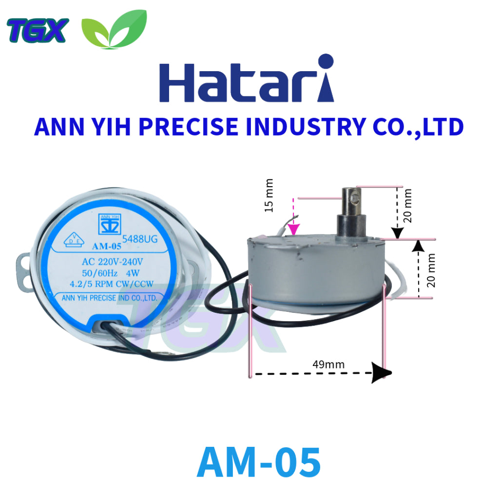 Phụ kiện quạt Hatari - Mô tơ đảo Hatari quạt 16 - 18 inch