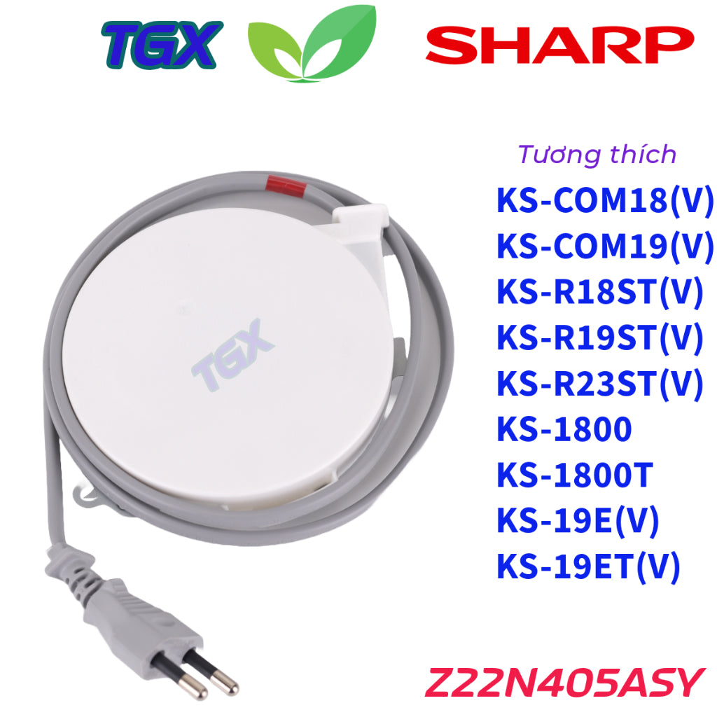 Dây nguồn nồi cơm điện SHARP KS-COM18/ COM18V/ KS-COM19/ R18ST/ R19ST/ 19STV/ R23ST/ 19ET/ 19ETV