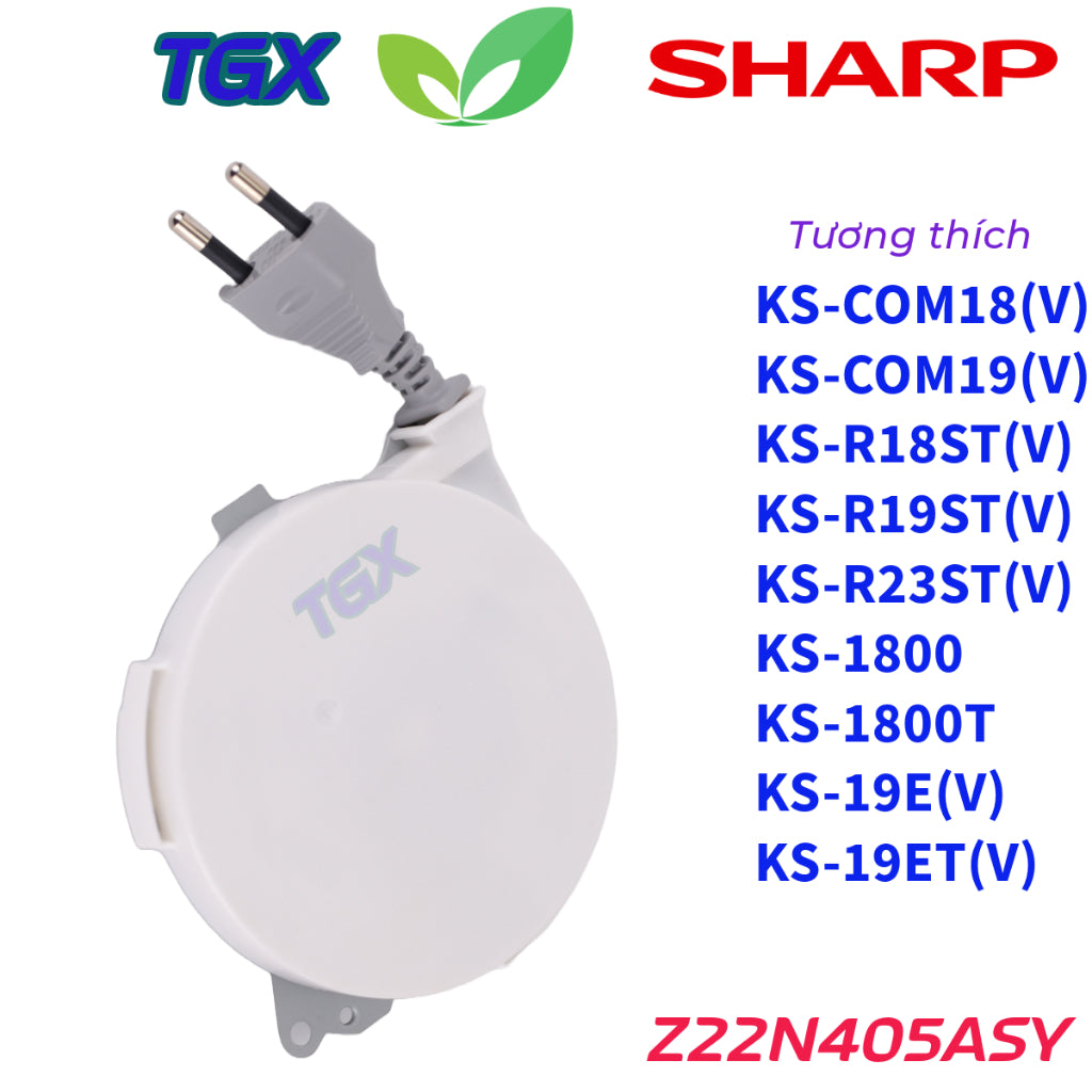 Dây nguồn nồi cơm điện SHARP KS-COM18/ COM18V/ KS-COM19/ R18ST/ R19ST/ 19STV/ R23ST/ 19ET/ 19ETV