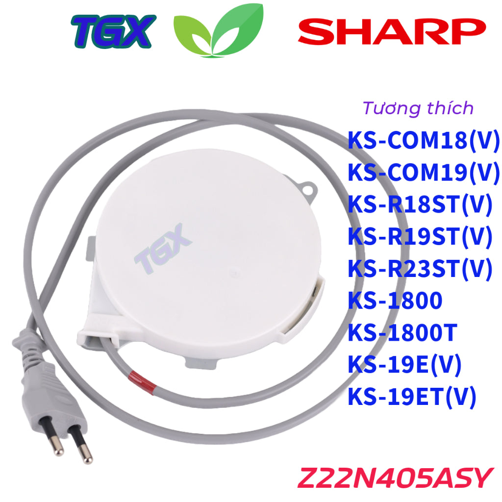 Dây nguồn nồi cơm điện SHARP KS-COM18/ COM18V/ KS-COM19/ R18ST/ R19ST/ 19STV/ R23ST/ 19ET/ 19ETV