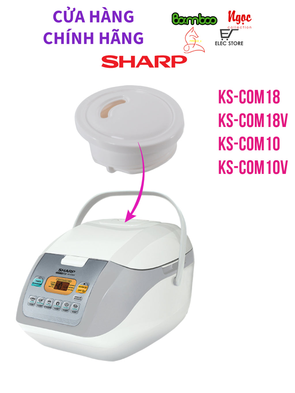 Van hơi nồi cơm điện SHARP KS-COM 10/ KS-COM 18