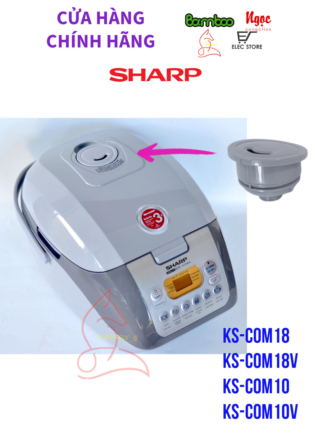 Van hơi nồi cơm điện SHARP KS-COM 10/ KS-COM 18
