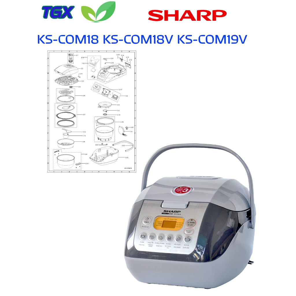 Linh kiện nồi cơm điện SHARP KS-COM 18 KS-COM19V...Hàng chính hãng